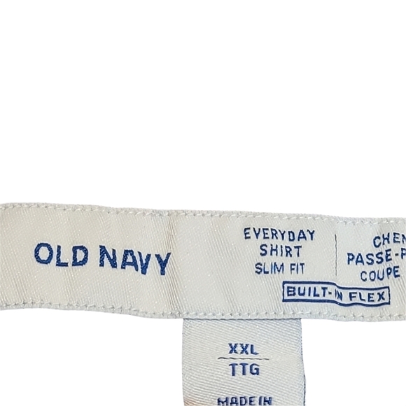 Old Navy XXL red blue plaid buttoned down long-sleeved shirt westerncore - Picture 14 of 14